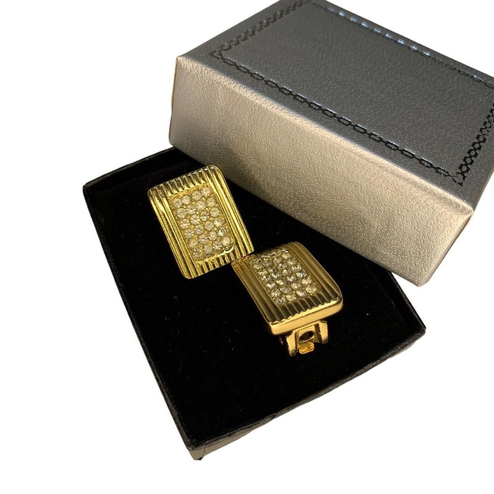Vintage Christian Dior Crystal Clip-on Earrings